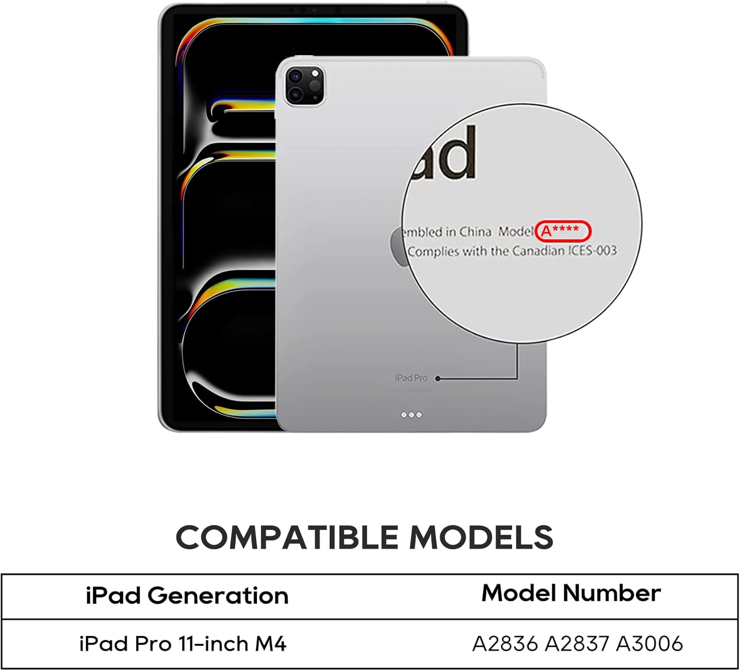 edaiser Wireless Magic Keyboard Case for Apple iPad Pro 11-inch (M4) 2024: Smart Multi-Touch Trackpad, RGB Backlit, Black - Image 6