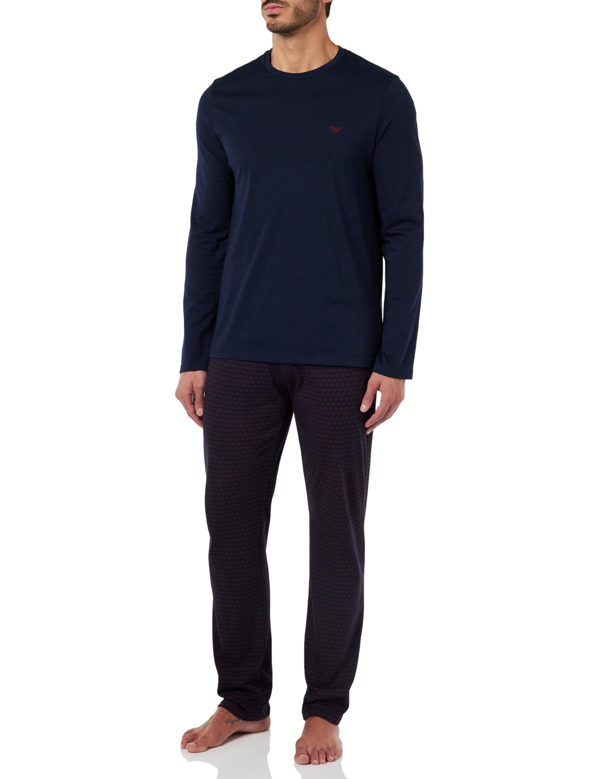 Emporio Armani Emporio Armani Men's Pattern Mix Pyjama Set Set Pajama Uomo (Pacco da 2)