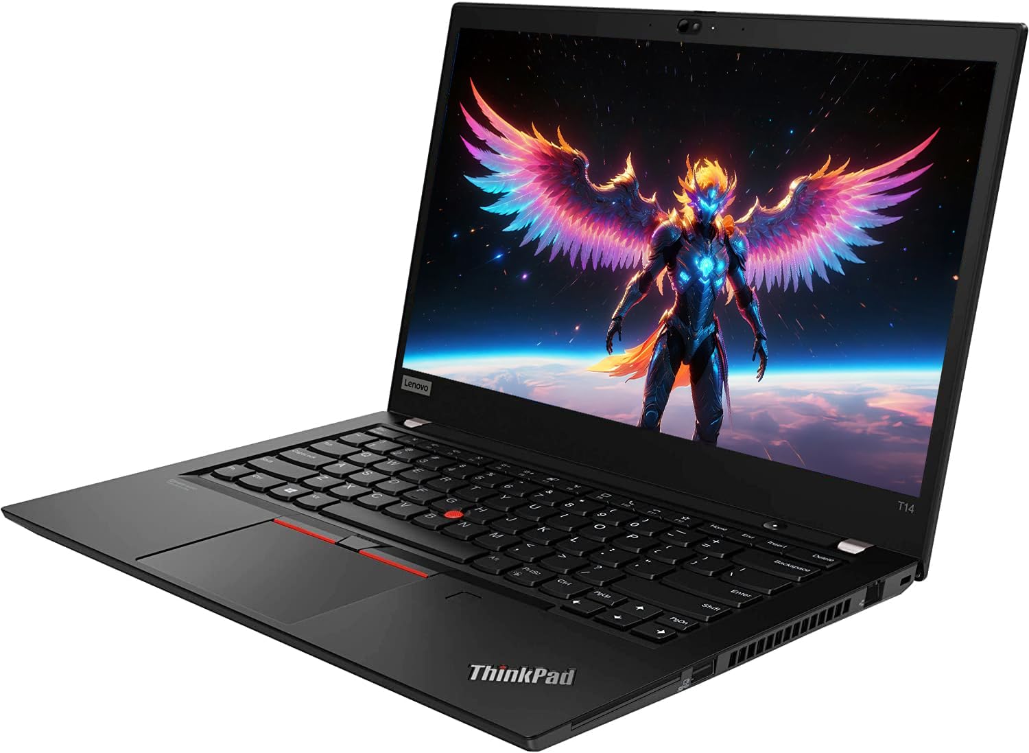 Lenovo ThinkPad T14 Gen 1 Notebook, Intel Core i7-10610U, 14" FHD IPS, 16 GB RAM, 512 GB SSD, US QWERTY-Tastatur, Webcam, Windows 11 Pro (Generalüberholt)