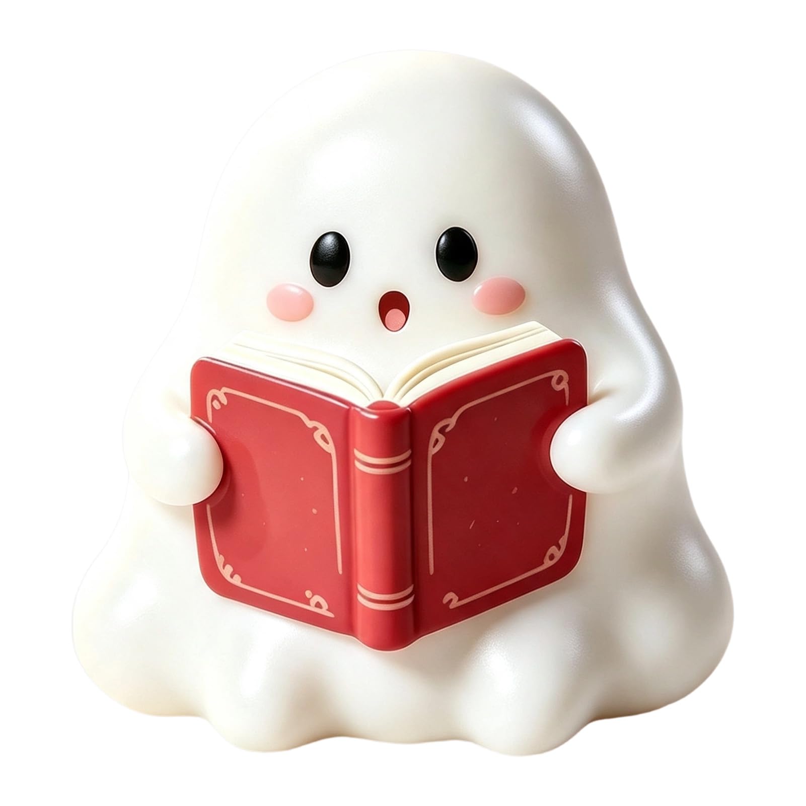 gibxiyza Halloween Ghost Resin Figurine, Cute Pumpkin Witch Hat Statue