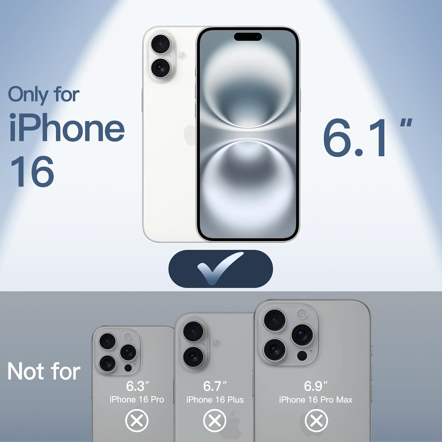 JETech Ultra Slim Case for iPhone 16 6.1 inch, Camera Lens Full Protection, Lightweight Matte Finish PP Hard Minimalist Cover (Frosted Clear) - Image 2