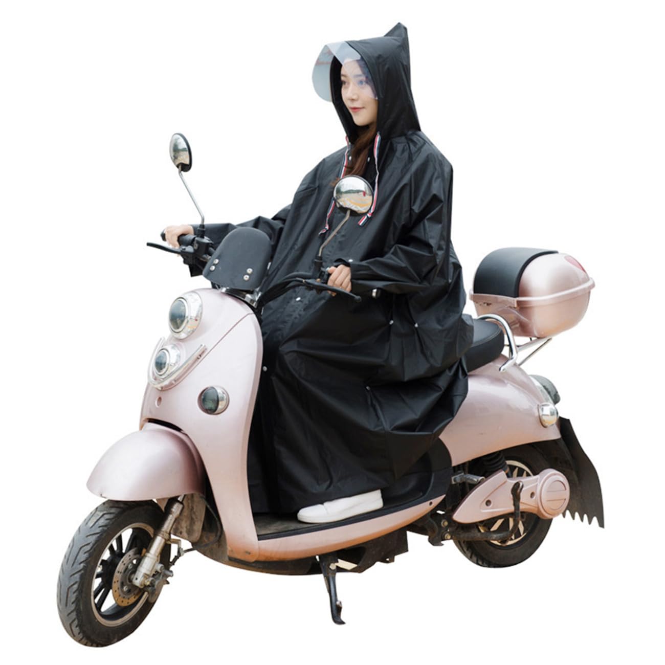 Healeved Engrosado Poncho De Lluvia para Adultos Capucha para Exteriores para Viajes y Escalada Talla XXL Material Eva Grueso