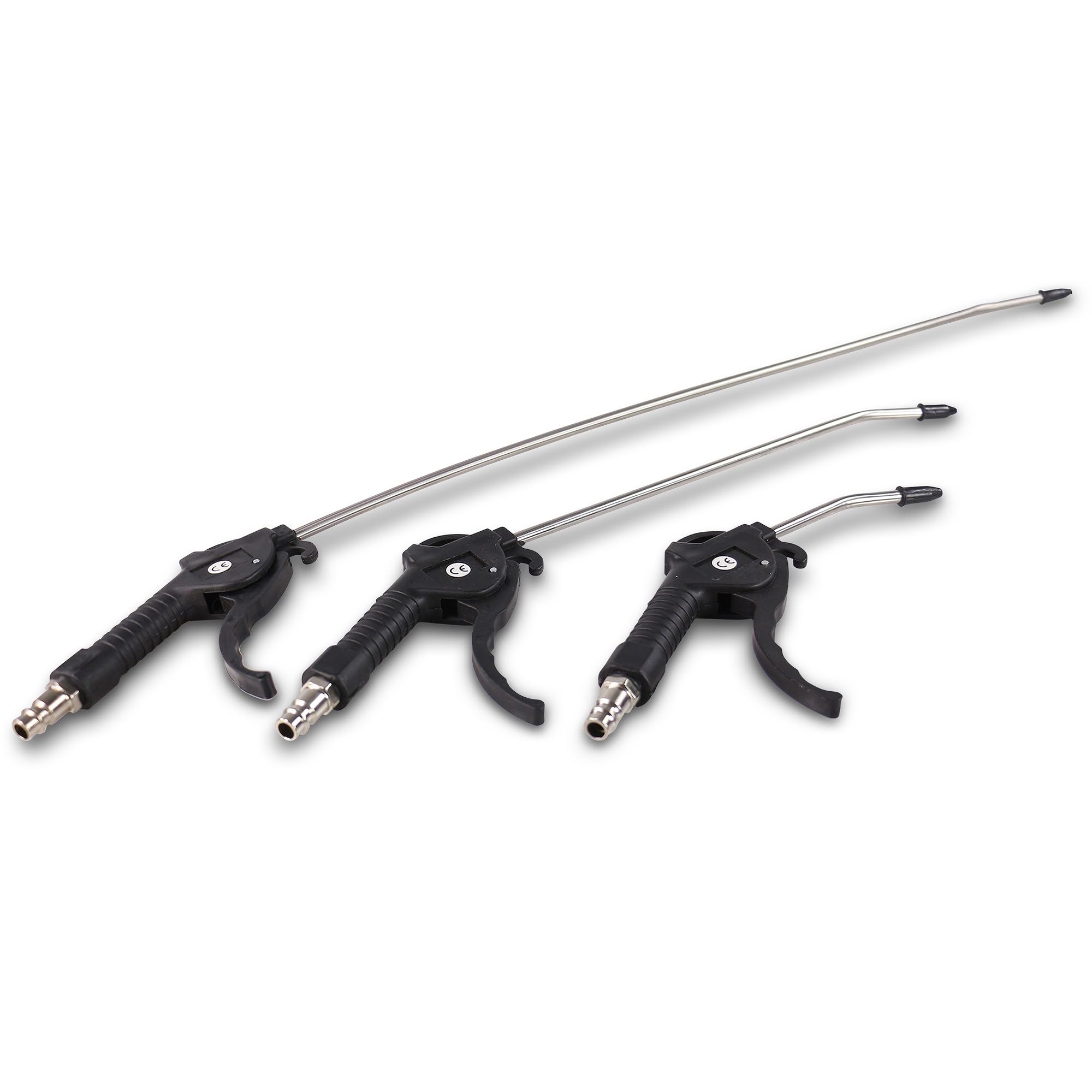 Set di Pistole ad Aria compressa 3 pz. + Tubo a Spirale per Aria