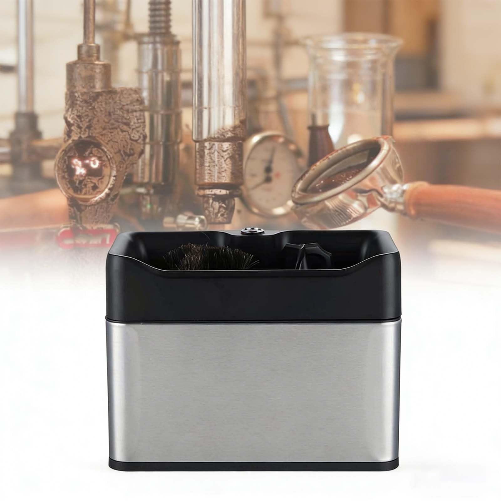 Limpiador automático de café molido con cabezales de cepillo dobles y contenedor grande para uso doméstico y comercial