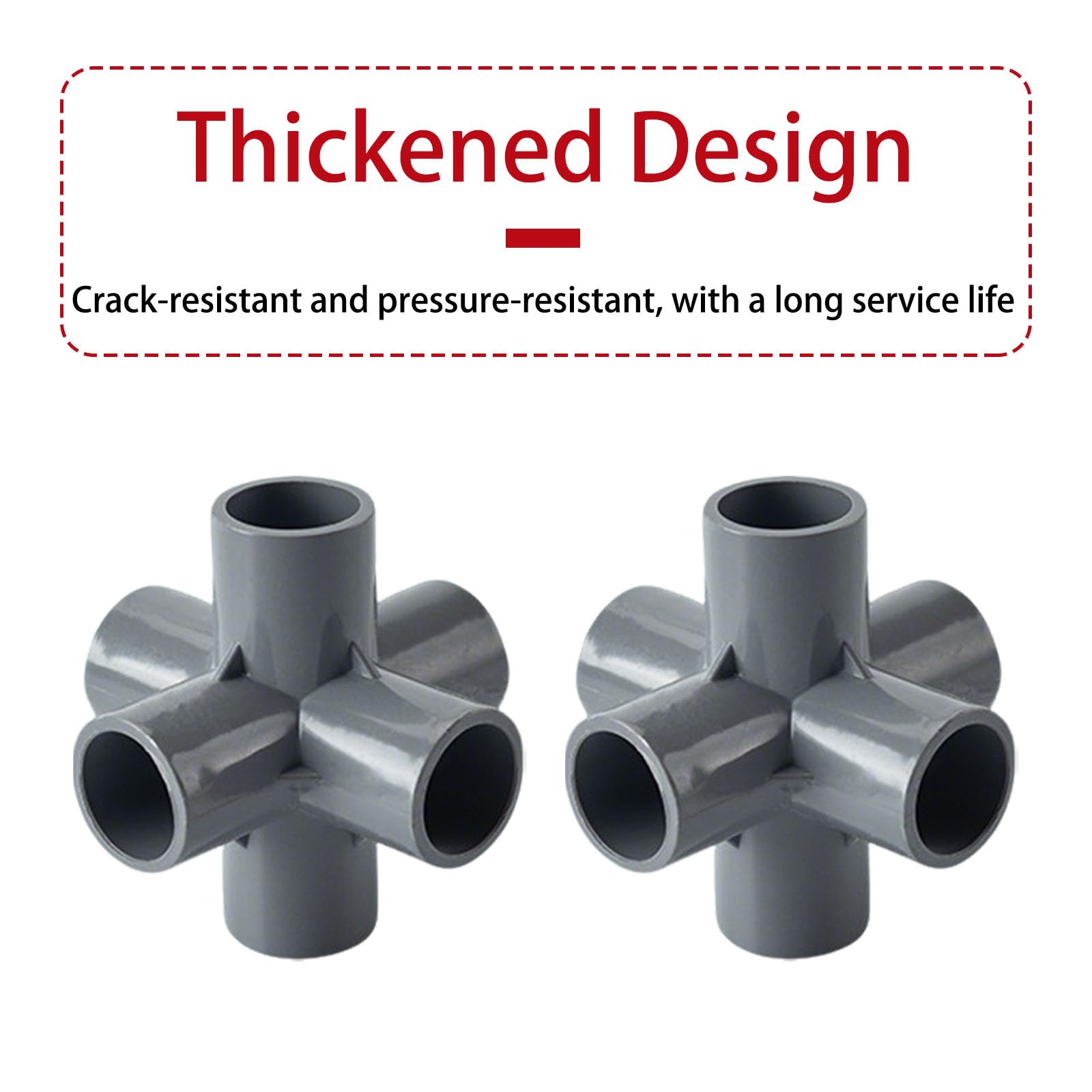 Adaptadores y Accesorios de tubería de PVC, Material plástico Duradero para riego de Jardines y proyectos de Agua de Bricolaje en el hogar 5-Way PVC Fitting_20pcs 2"