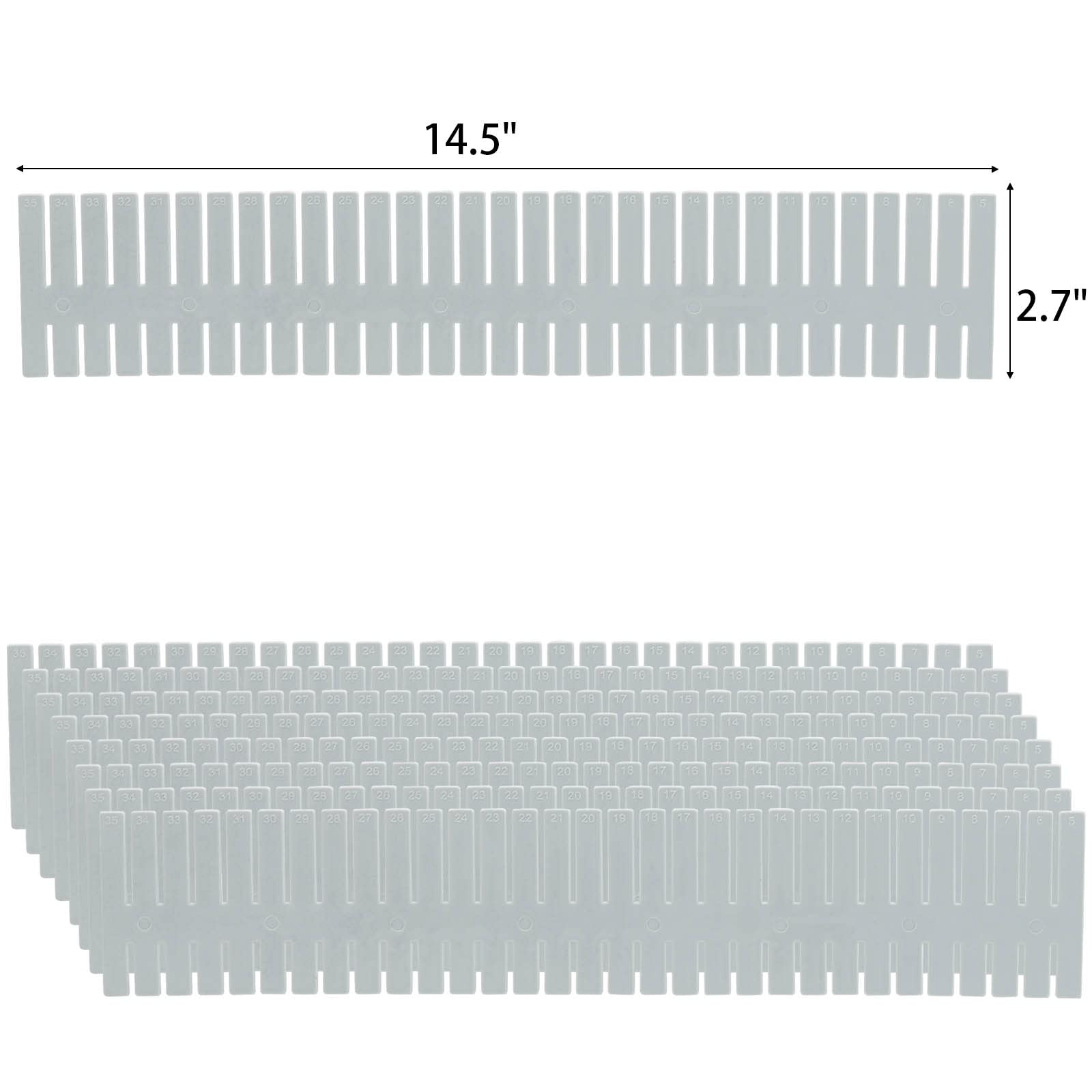 40 divisori per cassetti a griglia, organizer regolabile per cassetti, per calzini, biancheria intima, trucco, camera da letto, ufficio, cucina (grigio)