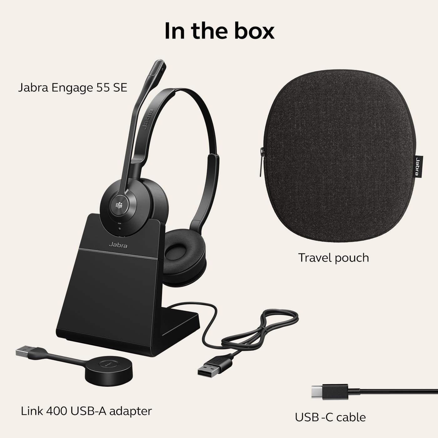 Jabra Engage 55 SE USB-C ワイヤレスヘッドセット Amazon.com: Jabra Engage 55 SE (Second Edition) Dual-Ear Wireless