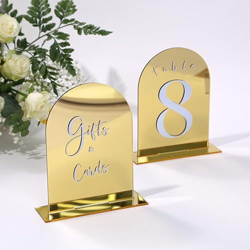 Miniatura 99 de UNIQOOO Paquete de 10 letreros de mesa de acrílico esmerilado de 8 x 10 pulgadas para boda con soportes, 1/8 pulgadas de grosor, hoja de letrero