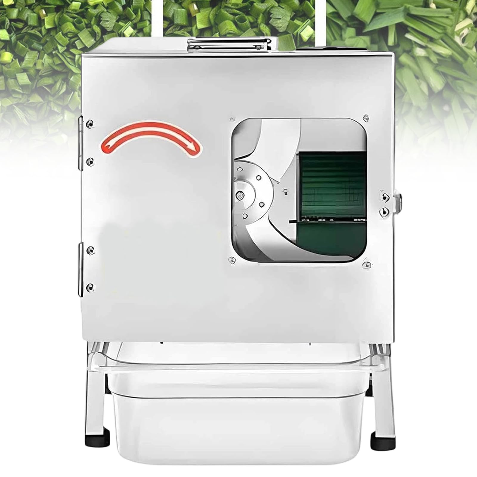 Xjleftonomie Commercial Electric Vegetable Slicer And Food Processor Chopper, Automatic Food Processor, Adjustable Thickness And Length, For Chives, Beans, And Chili StandardModel