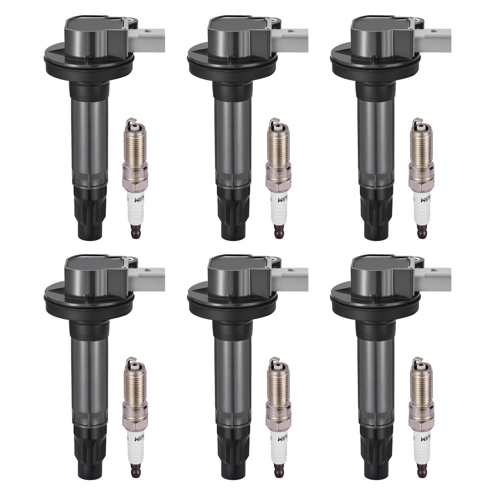 BDFHYK Ignition Coil UF612 and Spark Plug SP534 for Ford Flex 2010-2012