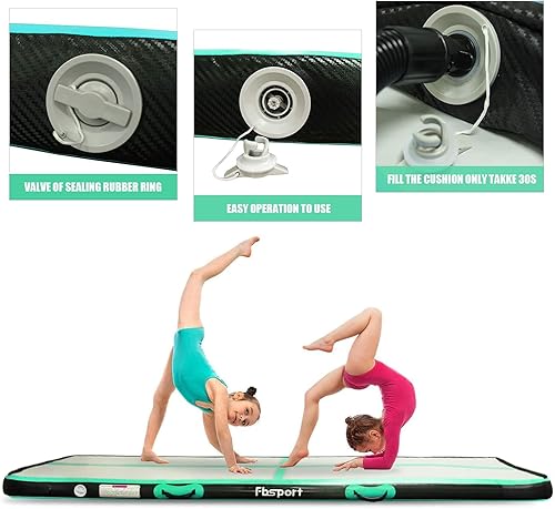 Miniatura 5 de Fbsport - Colchonetas inflables de entrenamiento de 8 pulgadas de grosor, pistas de gimnasia para uso en el hogar, animadoras, yoga, entrenamiento o