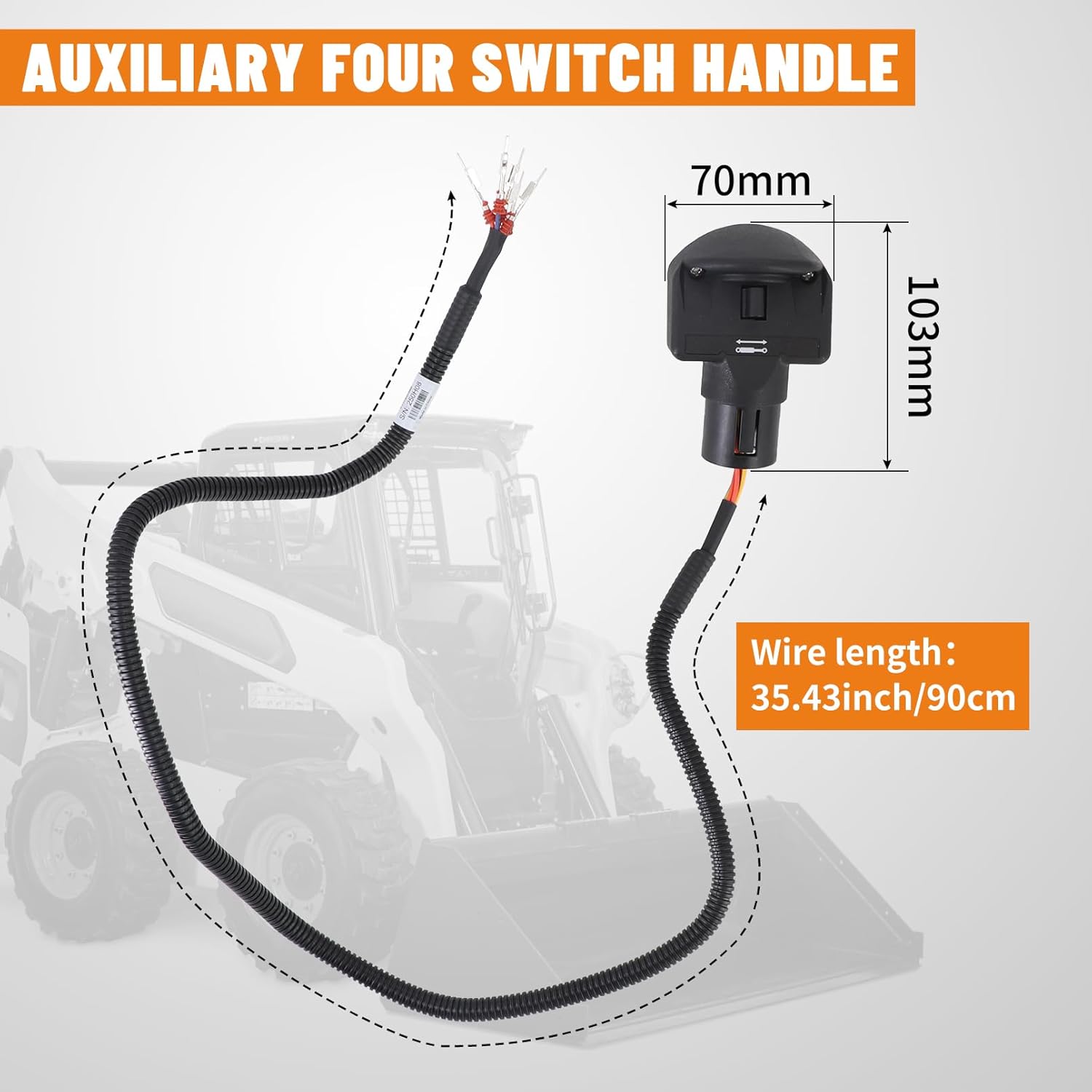 Dokili 6680414 Auxiliary Four Switch Handle for Bobcat 653 751 753 763 773 7753 853 863 864 873 963 7753 Skid Steer Loader 6705921