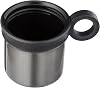 Bialetti - Termos - 460mL - Koyu Gri Renk - Paslanmaz Çelik - Çift Katmanlı - 12 Saat Sıcak 24 Saat Soğuk Tutar - Bardaklı Kapak Özelliği