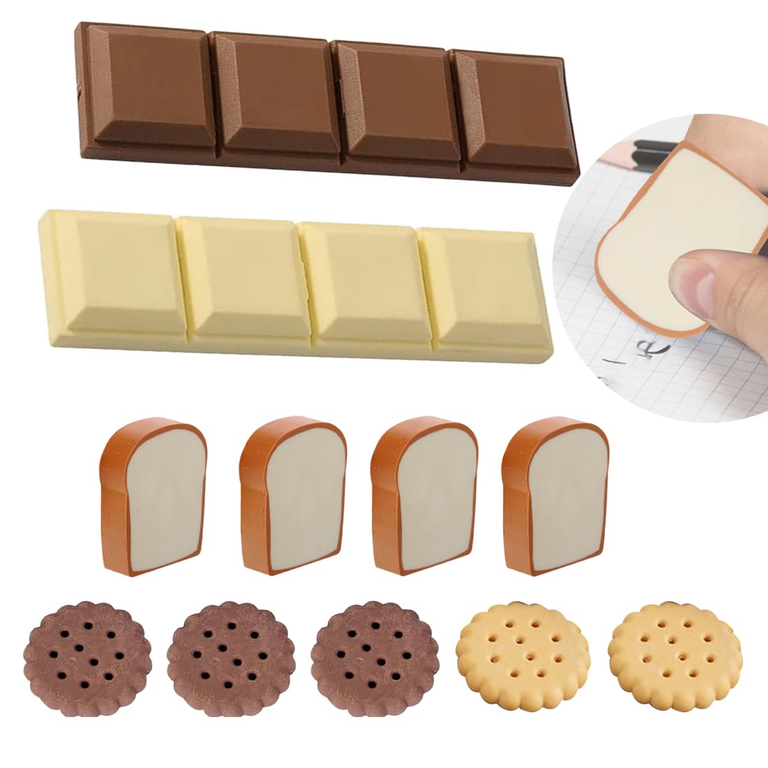 Gomme da cancellare, confezione da 16 bomboniere per feste di compleanno, Mini gomme da cancellare gadget compleanno bambini, gadget compleanno