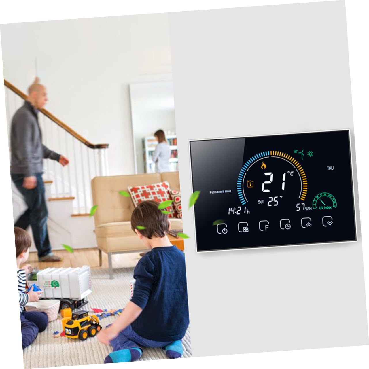 OSALADI Termostato Intelligente Con Design Moderno Per La Casa Regolatore Di Temperatura Intelligente