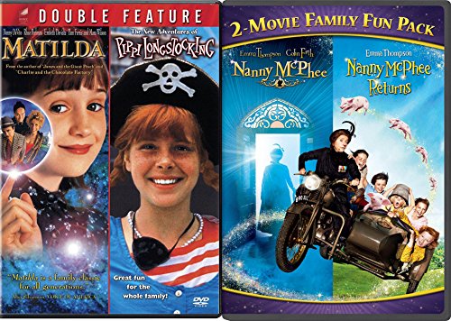 Nanny McPhee & Matilda & The New Adventures of Pippi Longstocking DVD Set Classic Family Fantasy Movie Bundle Double Feature
