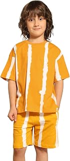 U.S. Polo Assn. Kids Relaxed fit Cotton All-Over Short Sleeves Crew Neck T-Shirts (UKOETSH1039_Yellow_13-14Y) Price In India
