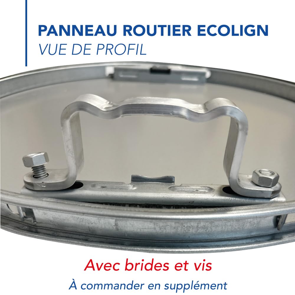Signalétique.biz France - Signalétique.biz France - Panneau Interdiction Tourner à gauche B2a ECOLIGN Rond 650 mm (65 cm) Sécurité Routière
