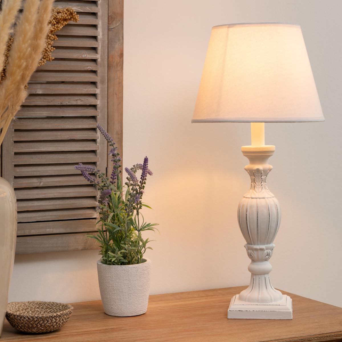 Lampa sto³owa PATINE GRIS z aba¿urem, 56 cm, Farbe:weiß