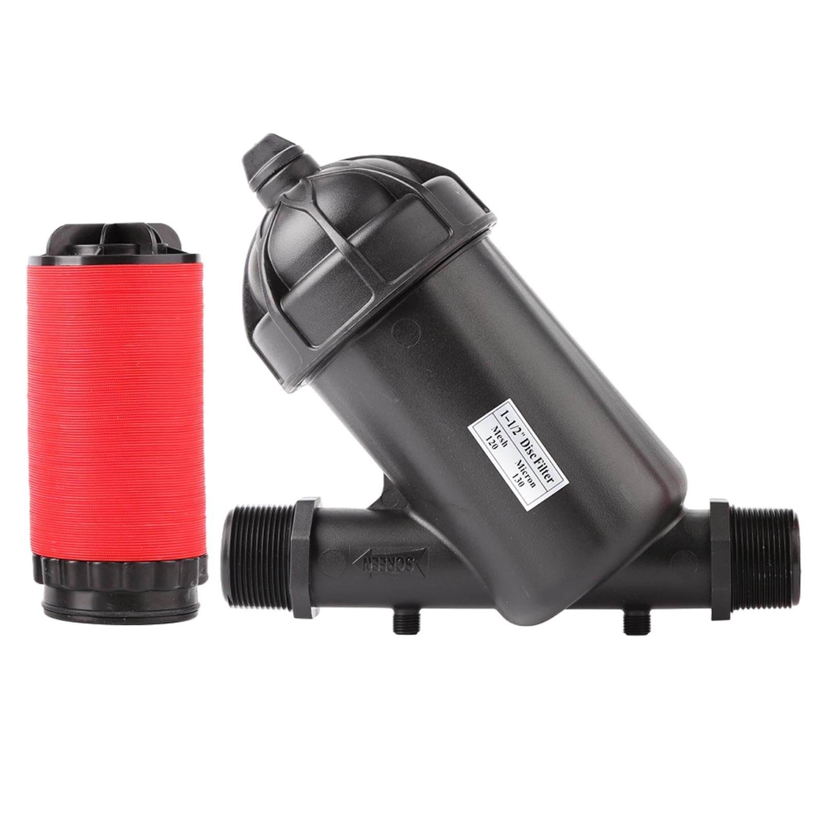 Filtre d'Irrigation Goutte à Goutte Filtre à Disque Y pour Arrosage Automatique Filtration 120 Mailles Structure en Polypropylène Adapté pour Jardins