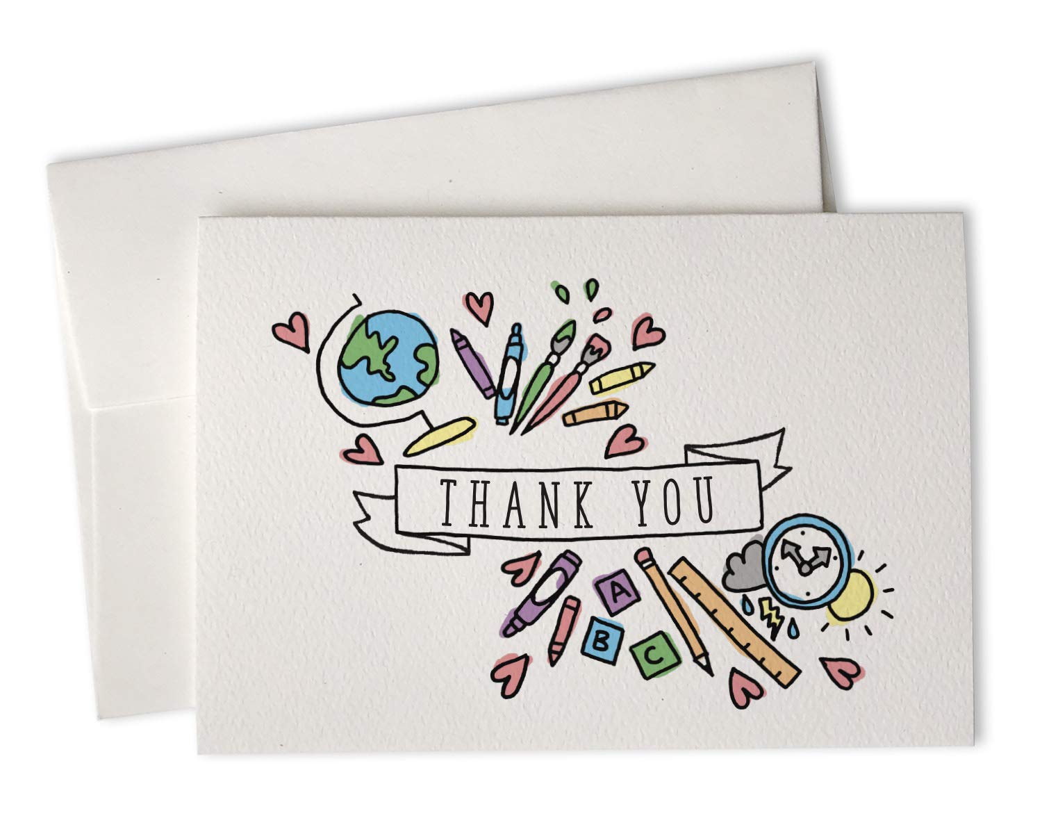 Buy School Supplies Thank You Cards 24 Greeting Cards with Envelopes
