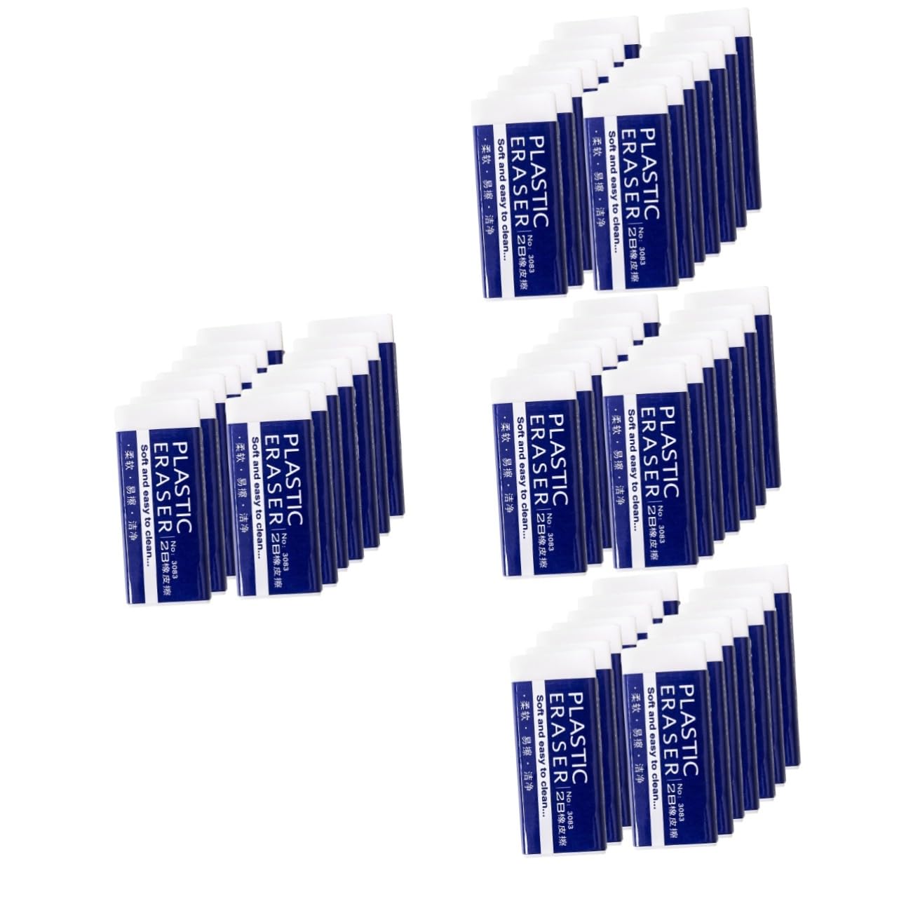 Artibetter 4 Ensembles Gommes Rectangulaires Pour Étudiants Gomme Portable Pour École Et Examens Fournitures Scolaires Pratiques Et Amusantes 30 Pièces * 4