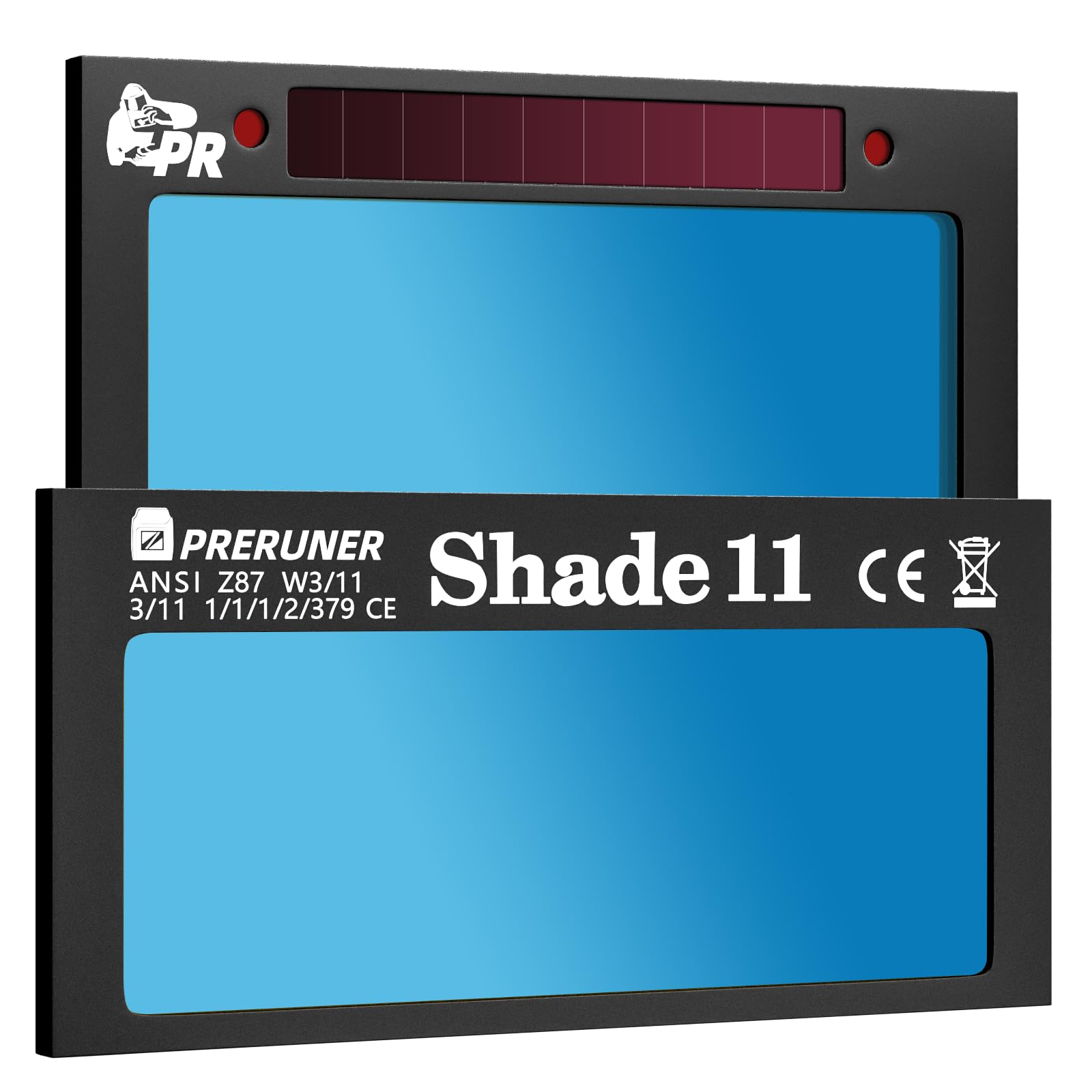Core Series HD Shade 11 Auto Darkening Welding Lens 2"x4 1/4", Slim 0.2" True Color Welding Lens with Natural View for Pancake &amp; Sugar Scoop Welding Hoods