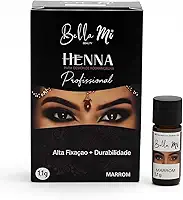 Henna para Sobrancelhas Bella Mi Definição Preenchimento e Durabilidade Profissional Marrom