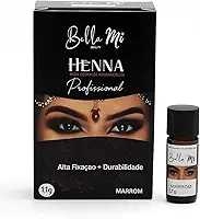 Henna para Sobrancelhas Bella Mi Definição Preenchimento e Durabilidade Profissional Marrom