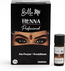 Henna para Sobrancelhas Bella Mi Definição Preenchimento e Durabilidade Profissional Marrom