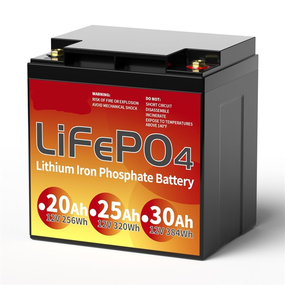 Batteria A Ciclo Profondo Batteria Al Litio LiFePO4 Da 12 V BMS Integrato 6Ah 10Ah 12Ah 20Ah 25Ah 30Ah Ferro Fosfato Ricaricabile Serie A Ciclo Profondo Parallelo | 12V 30Ah