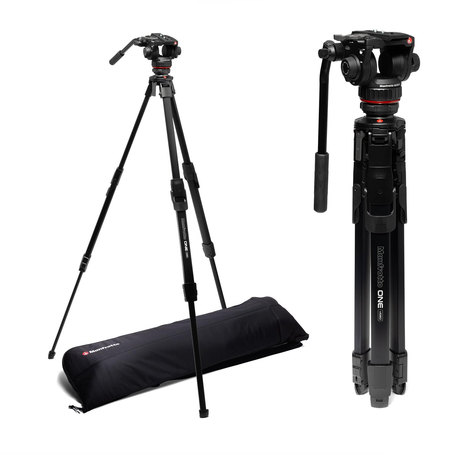 Manfrotto ONE Video, with 502X Fluid Video Head, aluminum Video Tripod
