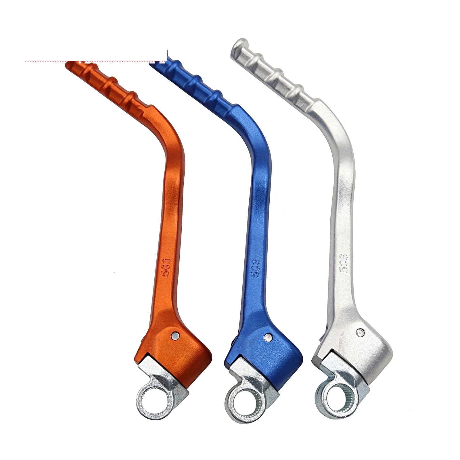 Pédale de démarrage de moto Pédale de démarrage forgée CNC pour motocross, compatible avec KTM EXC250, EXC300, EXC, EXCF, XC, XCF, XCW, XCFW 125-500, 1998-2019 kickstarter levier(Silver 503)