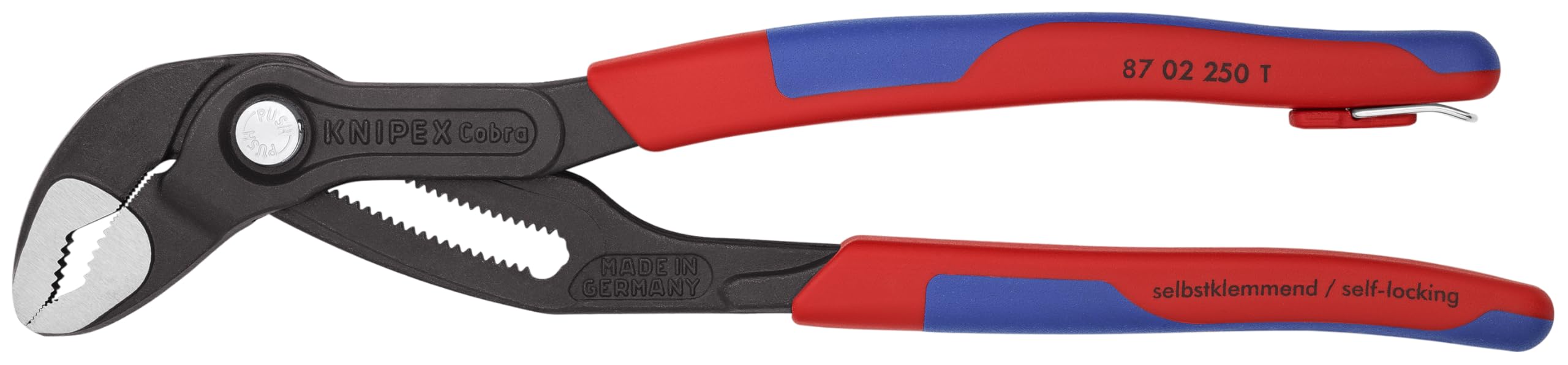 87 02 250 T BKA, 10 in. Cobra® Water Pump Pliers-Tethered, Capacity 2 in.