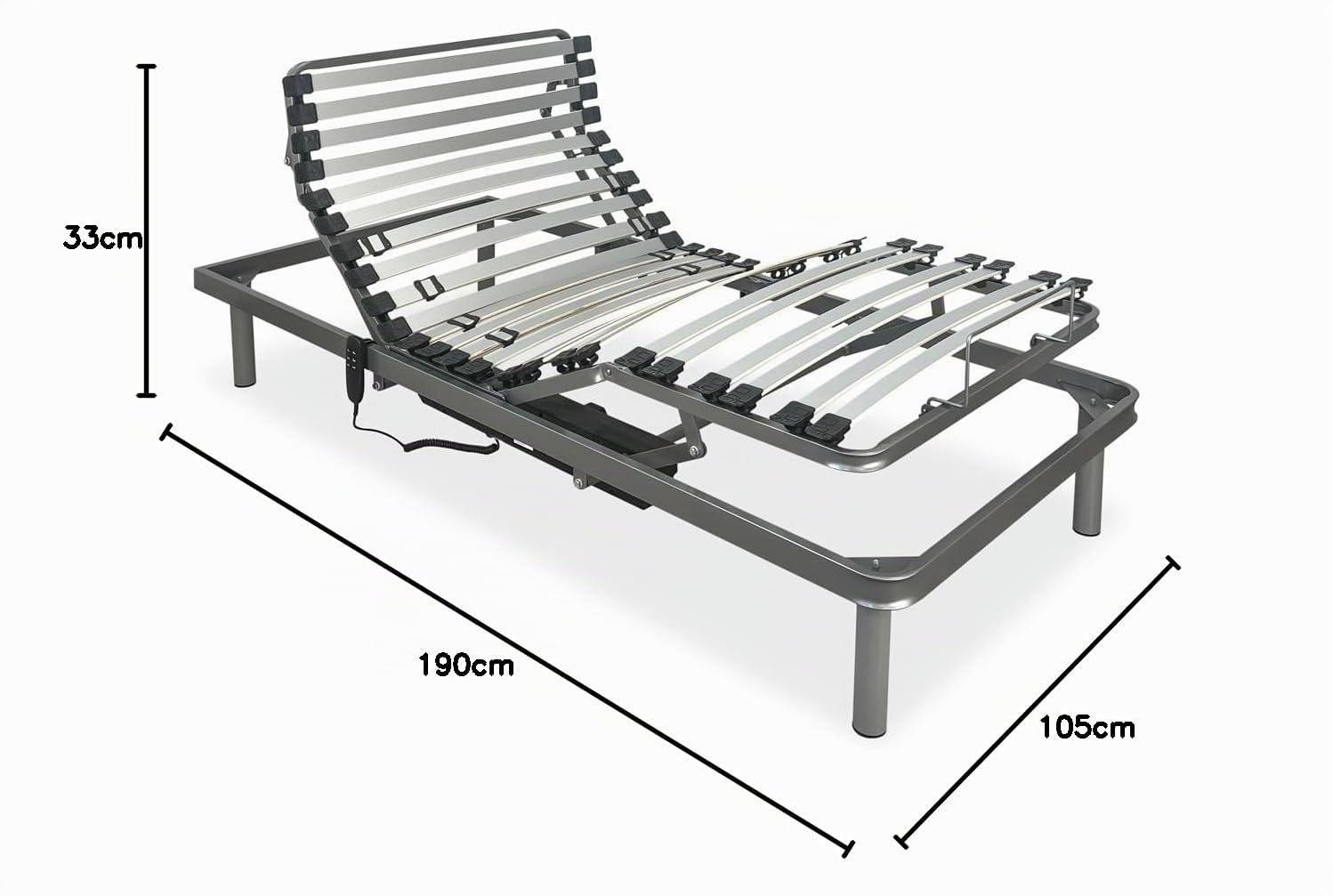 DUÉRMETE ONLINE - Cama Articulada Eléctrica Artilux, 5 Planos, Bastidor Reforzado, Fiable y Silenciosa, Motor Alemán, 105 x 190