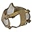 OneTigris 6 Foldable Half Face Mesh Mask with Ear Protection, Tactical Lower Face Protective Mask (Tan)