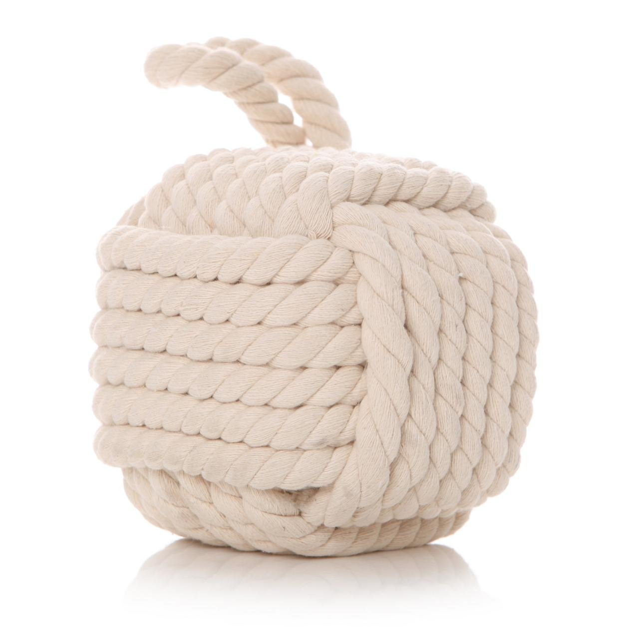 Shruti Cream Sea Hemp Nautical Knot Doorstop 14Cm Door Stop Doorstop
