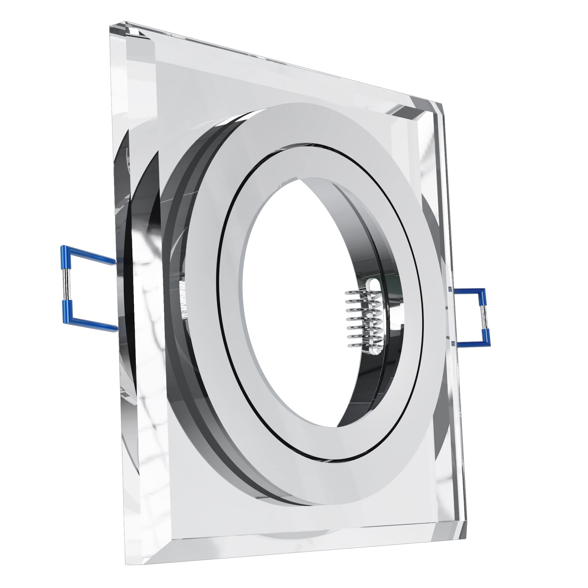 SSC-LUXon MIRELLA - Faretto a LED da incasso orientabile quadrato in vetro specchio, set | Installazione rapida e discreta per un rendering pulito, basso consumo e lunga durata nella vita quotidiana.