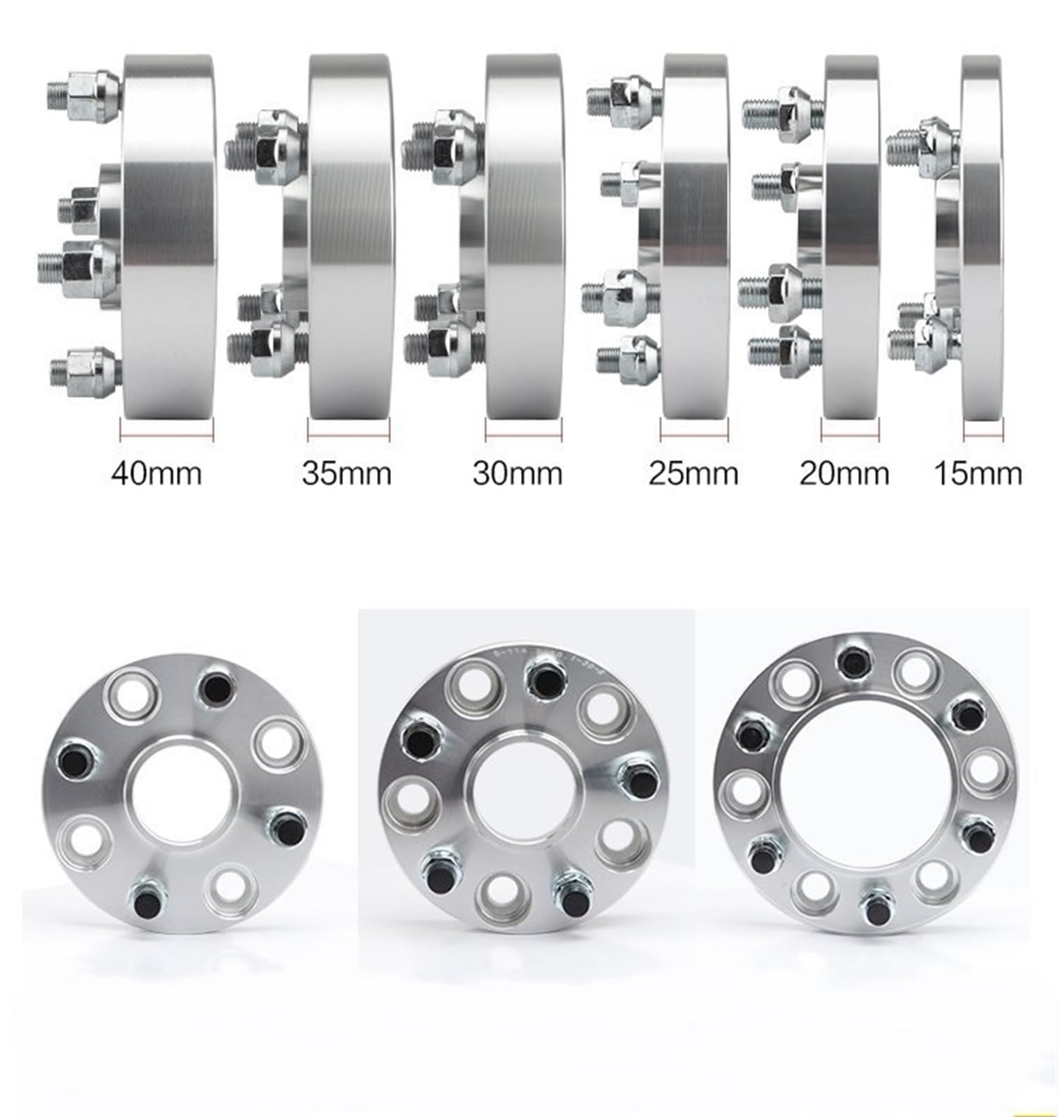 2 pezzi 20/25/30/35/40/45/50mm PCD 5x120.65 CB 70.3mm adattatore distanziale ruota 5 alette serie universale per auto(2PCS 30mm)