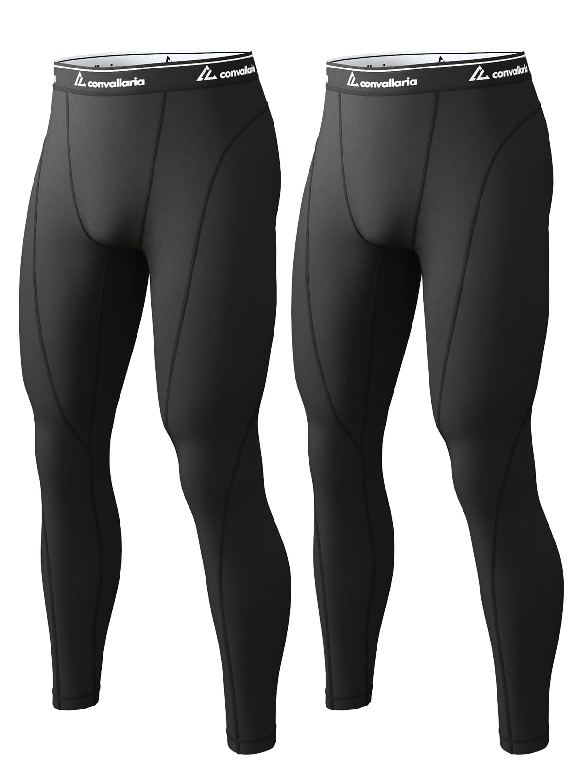 CL convallaria 2 or 4 Pack Men's Long Johns Thermal Underwear Fleece Lined Compression Bottoms Base Layer for Cold Weather