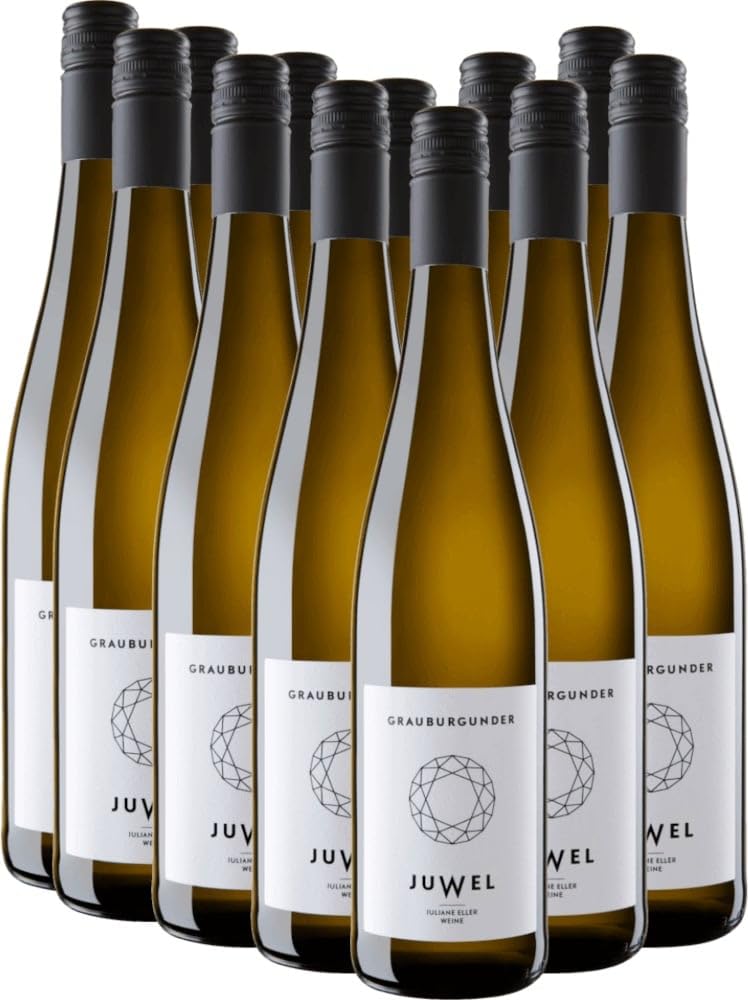 Grauburgunder trocken Juwel Weine VINELLO Weinpaket (12 x 0,75l) inkl. VINELLO.weinausgießer
