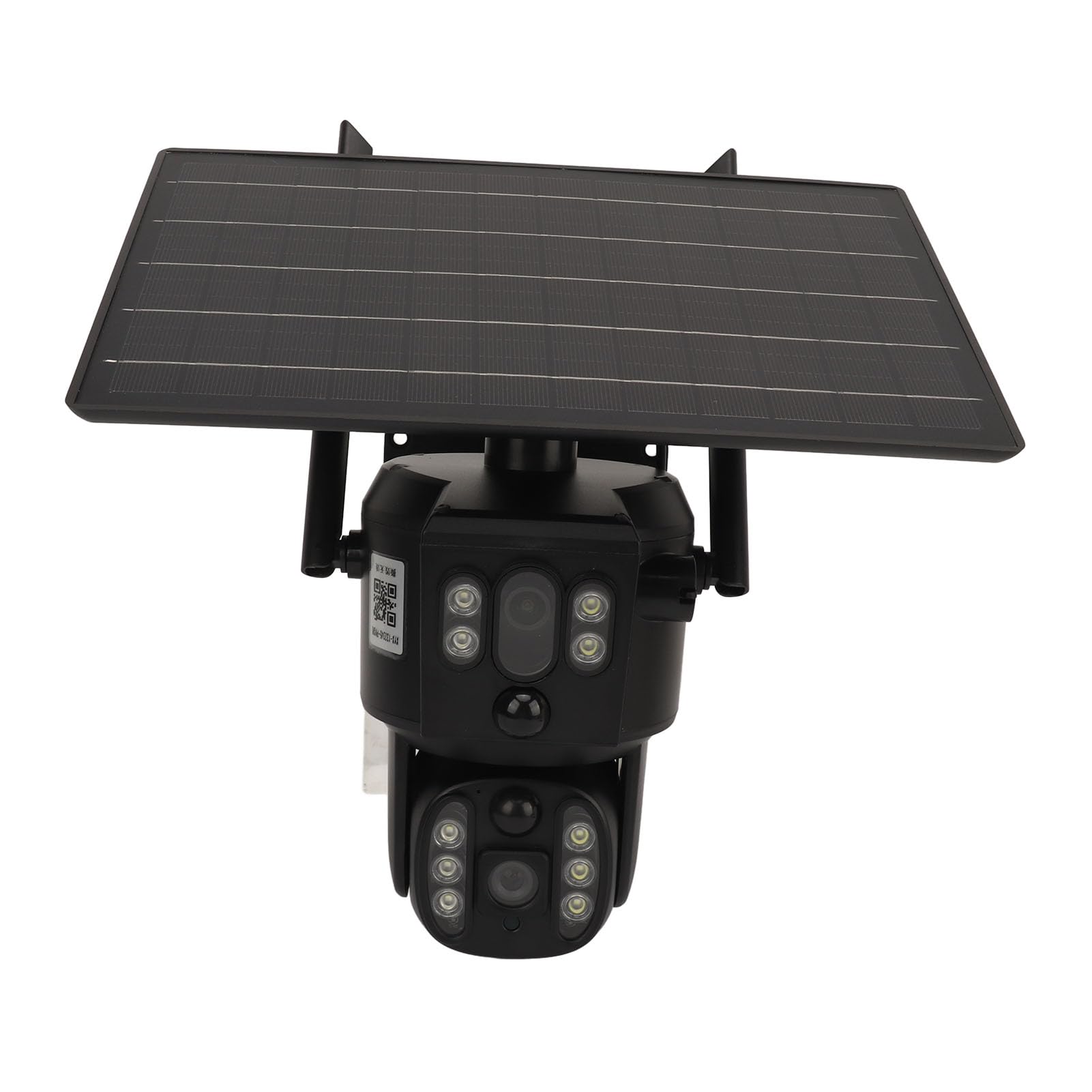 Caméra de sécurité Solaire 4K 8MP Extérieure sans Fil, Fonctionne sur Batterie Rechargeable 20 000 MAh, Surveillance à Double Objectif, Nocturne Couleur, Suivi Humanoïde, Audio