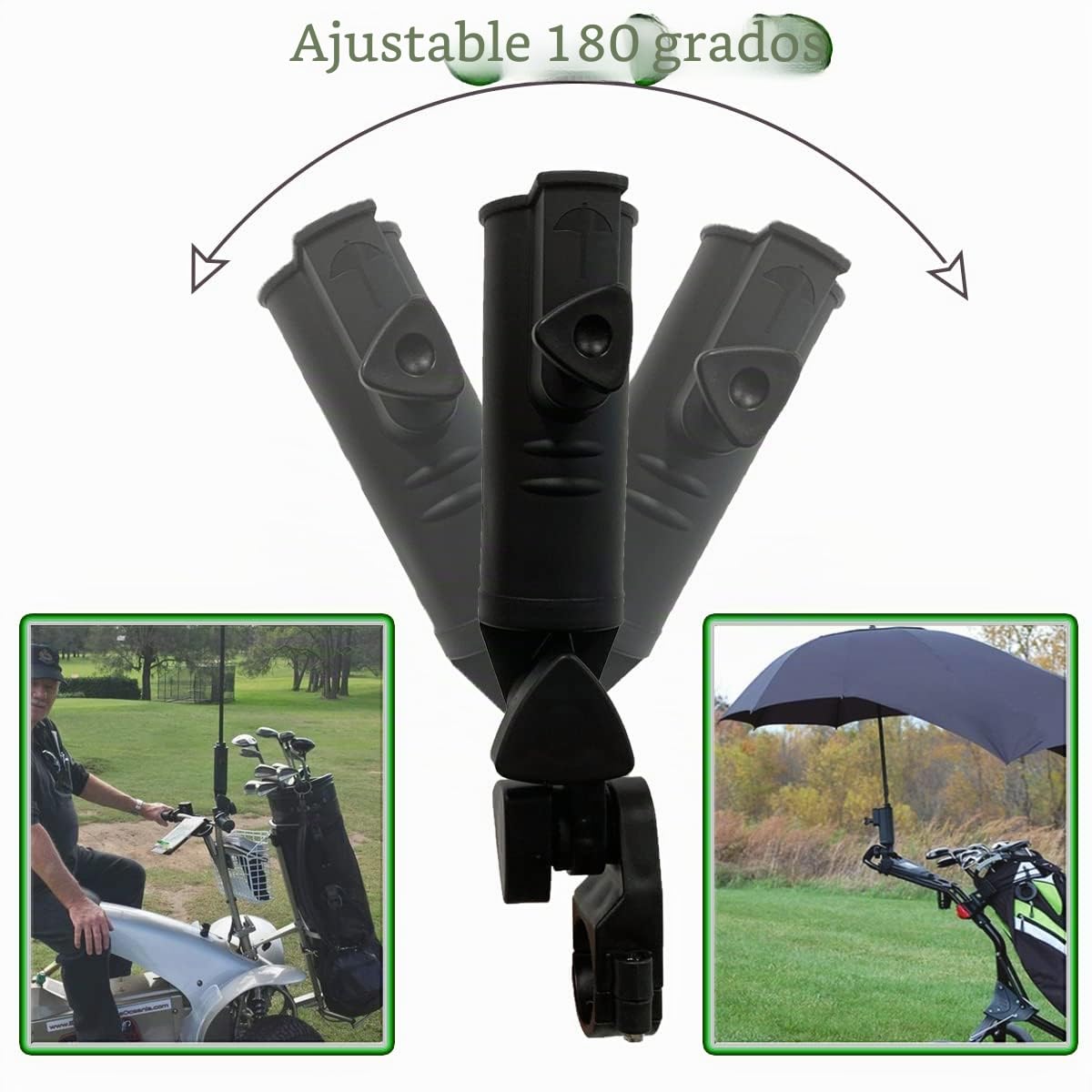 Soporte universal para paraguas 15 mm 25 mm 30 mm 38 mm para carrito de golf bicicleta cochecito