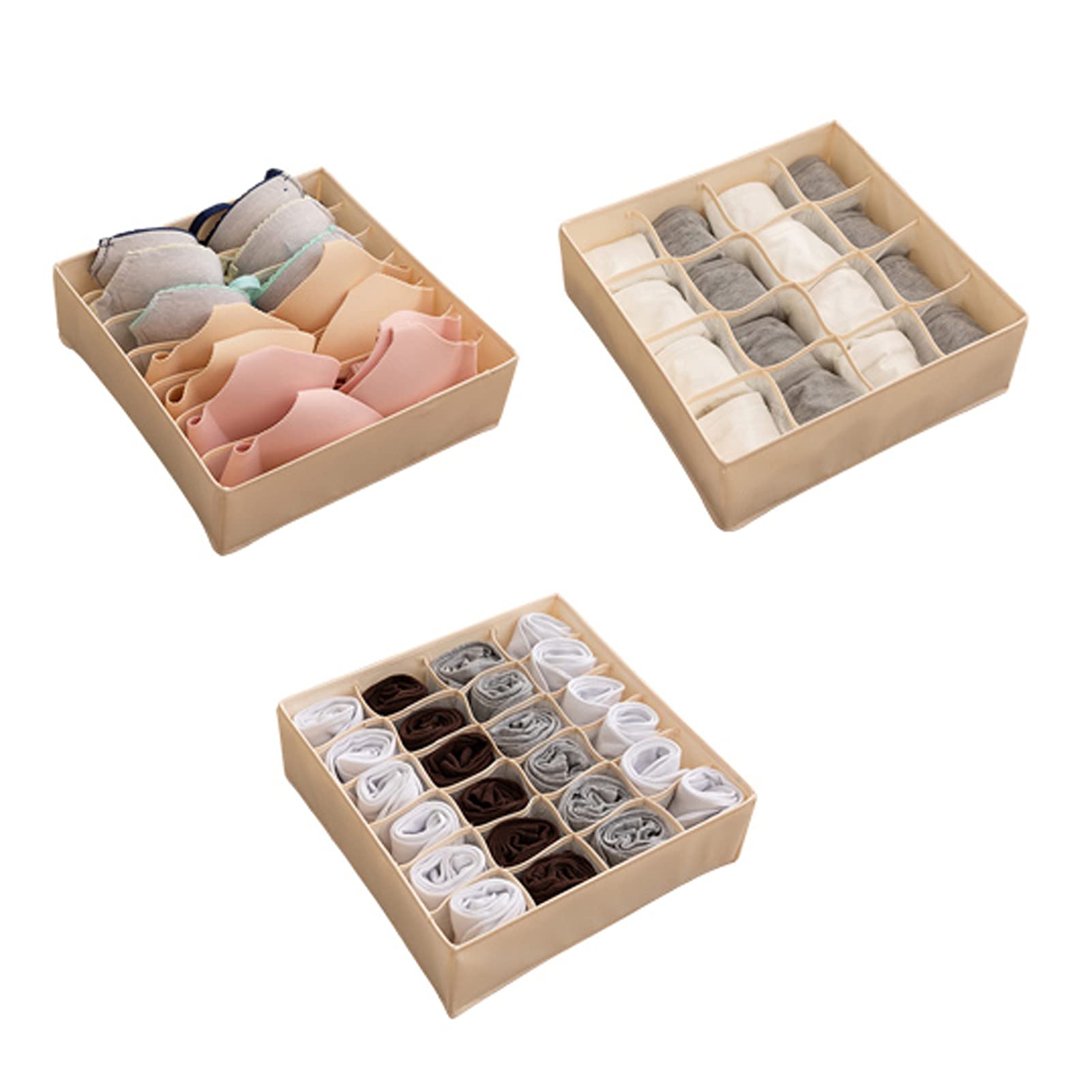 Aufbewahrungsbox for Unterwäsche im Schrank, Unterwäsche-Schubladen-Organizer, Unterwäsche-Aufbewahrungsboxen mit verschiedenen Spezifikationen for BHs, Unterwäsche, Socken, Schubladenfächer, leicht z