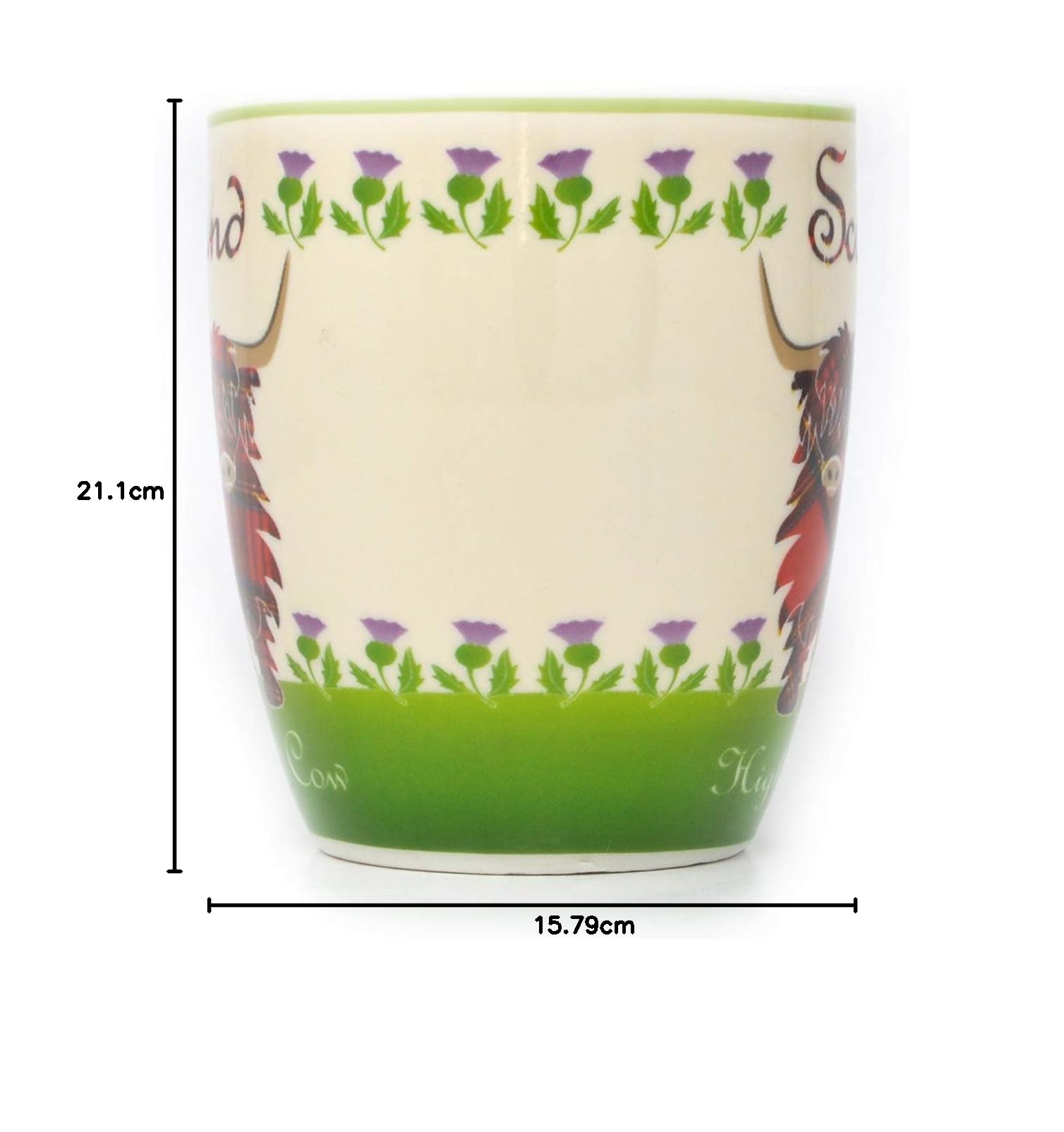 Royal Tara Tasse mit Schottland-Highland-Kuh, 380 ml, 2 Stück