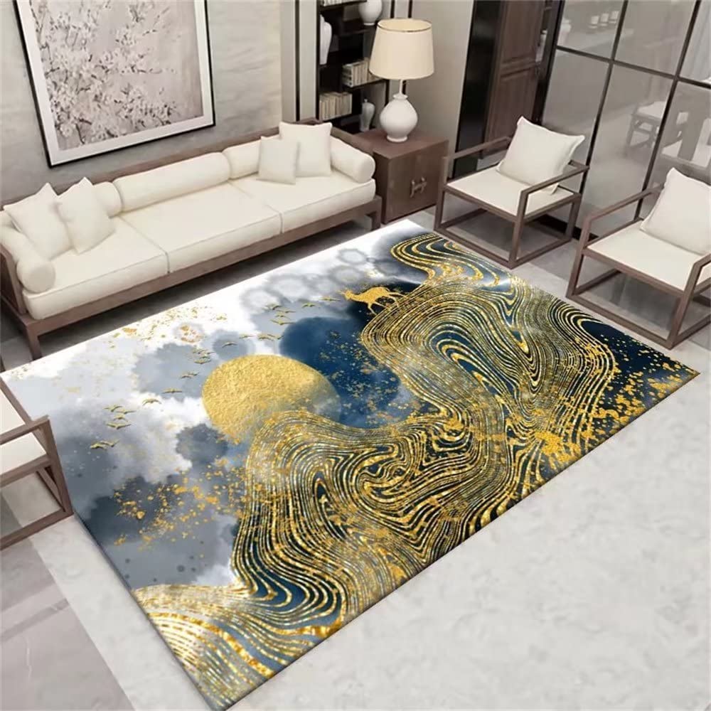 Tapis enfant anti-acariens bleu pour protéger les petits au salon