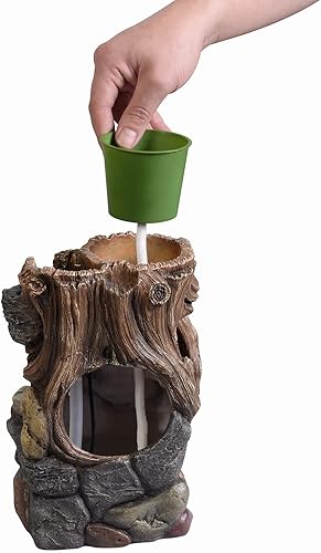 Miniatura 6 de GOSSI Fuente de interior decorativa de 5 niveles con una pequeña maceta de plástico para cultivar la planta por ti mismo (riego automático) (22021)