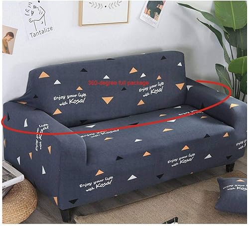 Miniatura 4 de Fundas de sofá de alta elasticidad con estampado floral de alta elasticidad, protector de muebles con dos fundas de almohada AS-3 plazas, 71-91