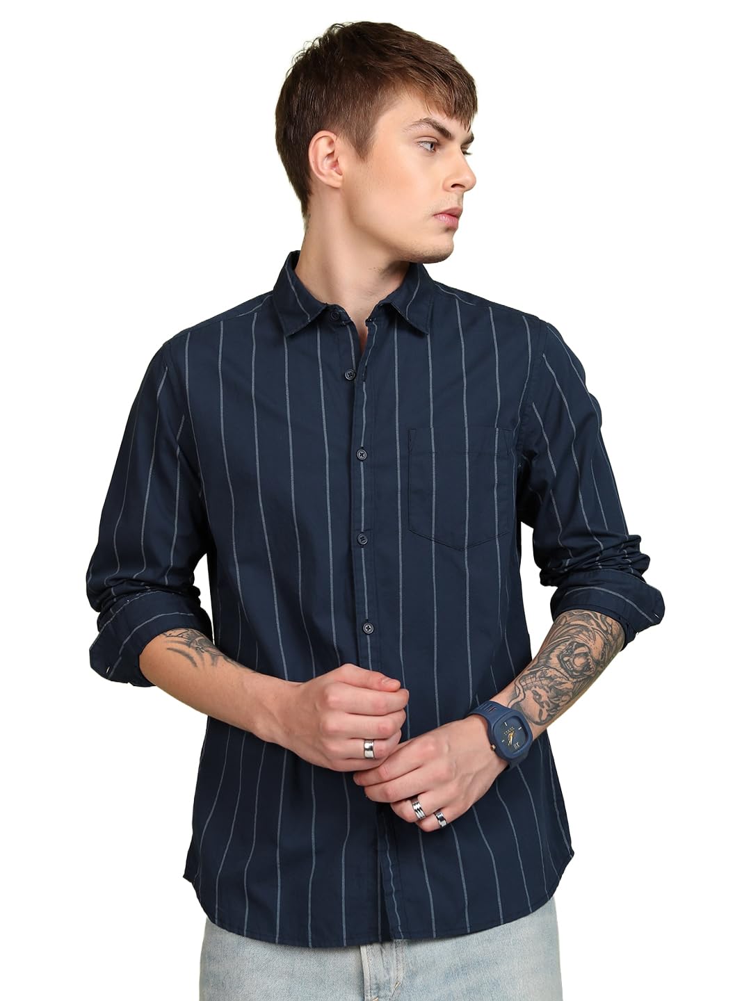 Men's Striped Slim Fit Shirt