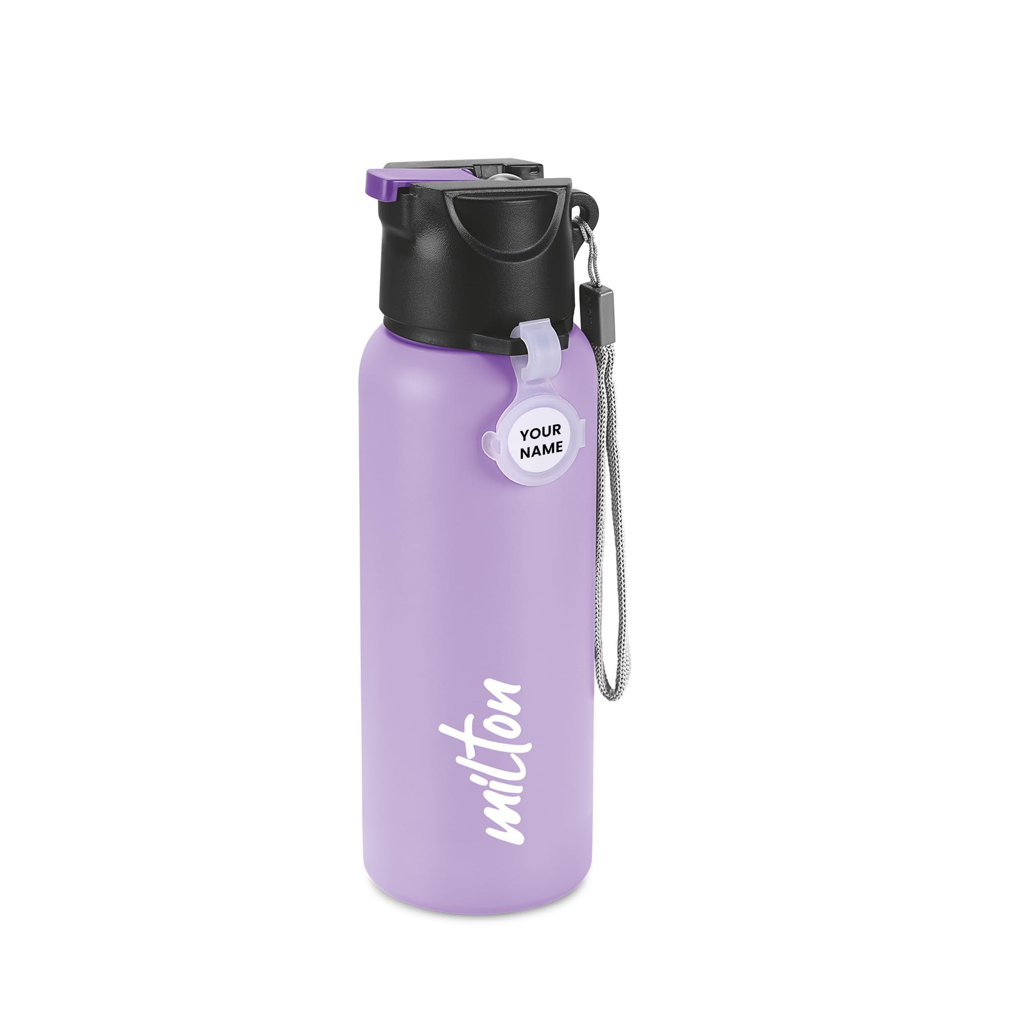 MILTON Sipstar 600 Stainless Steel Sipper Water Bottle 560 ml, Single Walled, ISI Certified I Leak Proof Lid, Rust Proof I for School, Office, Gym I Purple